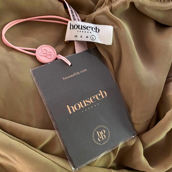 NEW House of CB Pixie Dress Olive Large - Picture 15 of 16